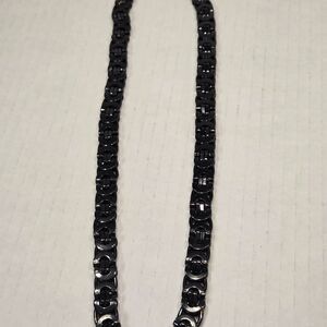 Elegant Black Stainless Steel Chain Necklace